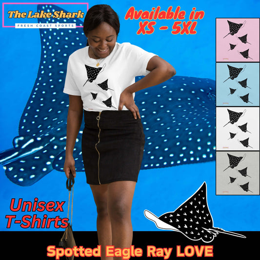 Unisex t-shirt: Spotted Eagle Ray LOVE (XS-5XL)