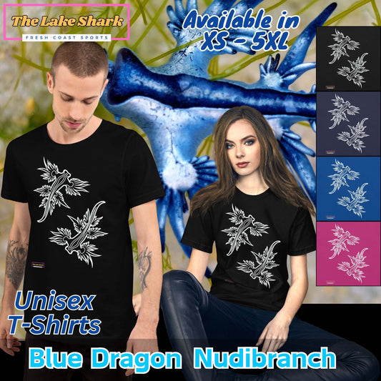 Unisex t-shirt: Blue Dragon Nudibranch (XS-5XL)