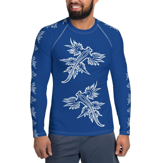 Men's Rash Guard: Blue Dragon Nudibranch