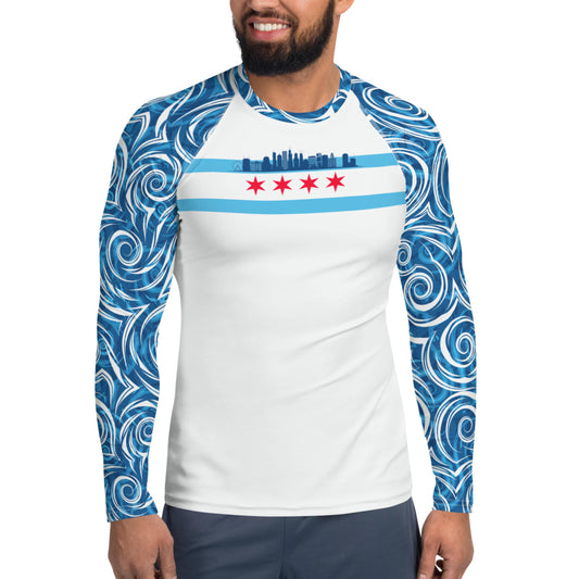 Men's Rash Guard: Dive Local CHICAGO