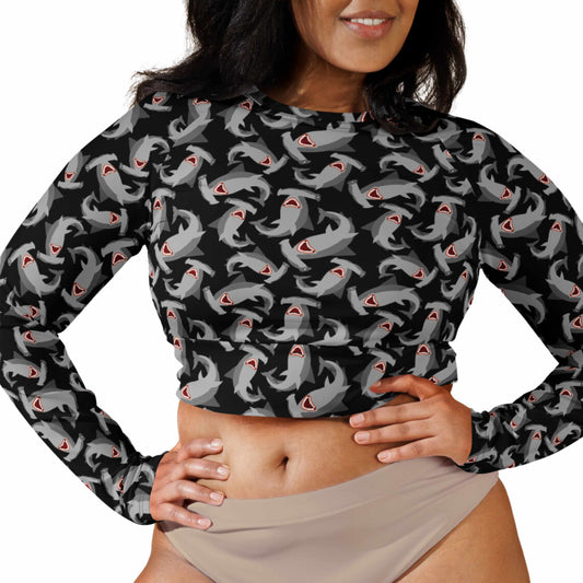 Hammerheads: Crop-Top Rashguard (XXS-6XL)