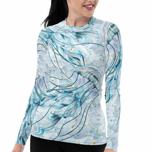 Women's Rash Guard: Jellyfish Mist (XS-3XL)