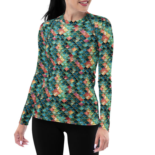 Women's Rash Guard: Mermaid Jewel (XS-3XL)