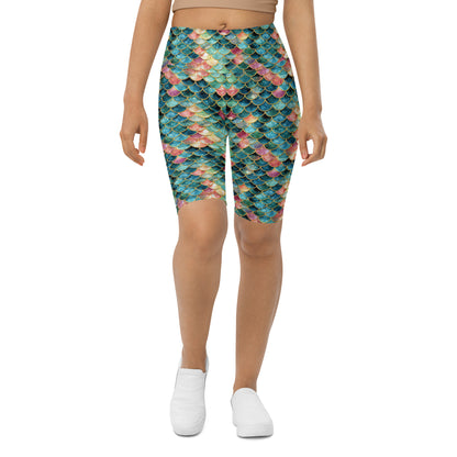 Full-Coverage Dive Shorts: Mermaid Jewel (XS-3XL)