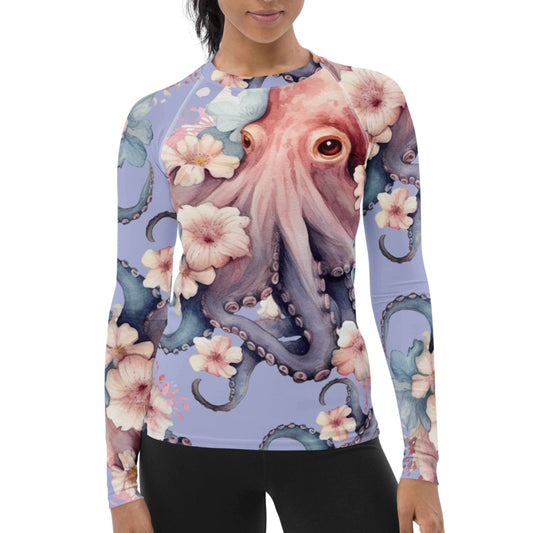 Women's Rash Guard: Aloha Octopus (XS-3XL)