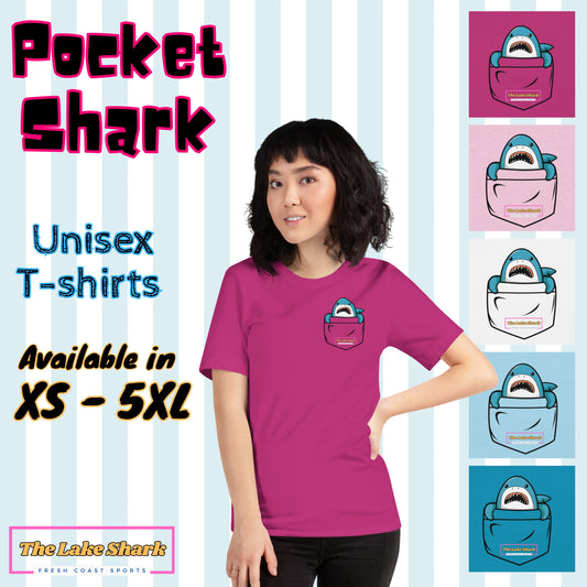 Unisex t-shirt: Pocket Shark (XS-5XL)