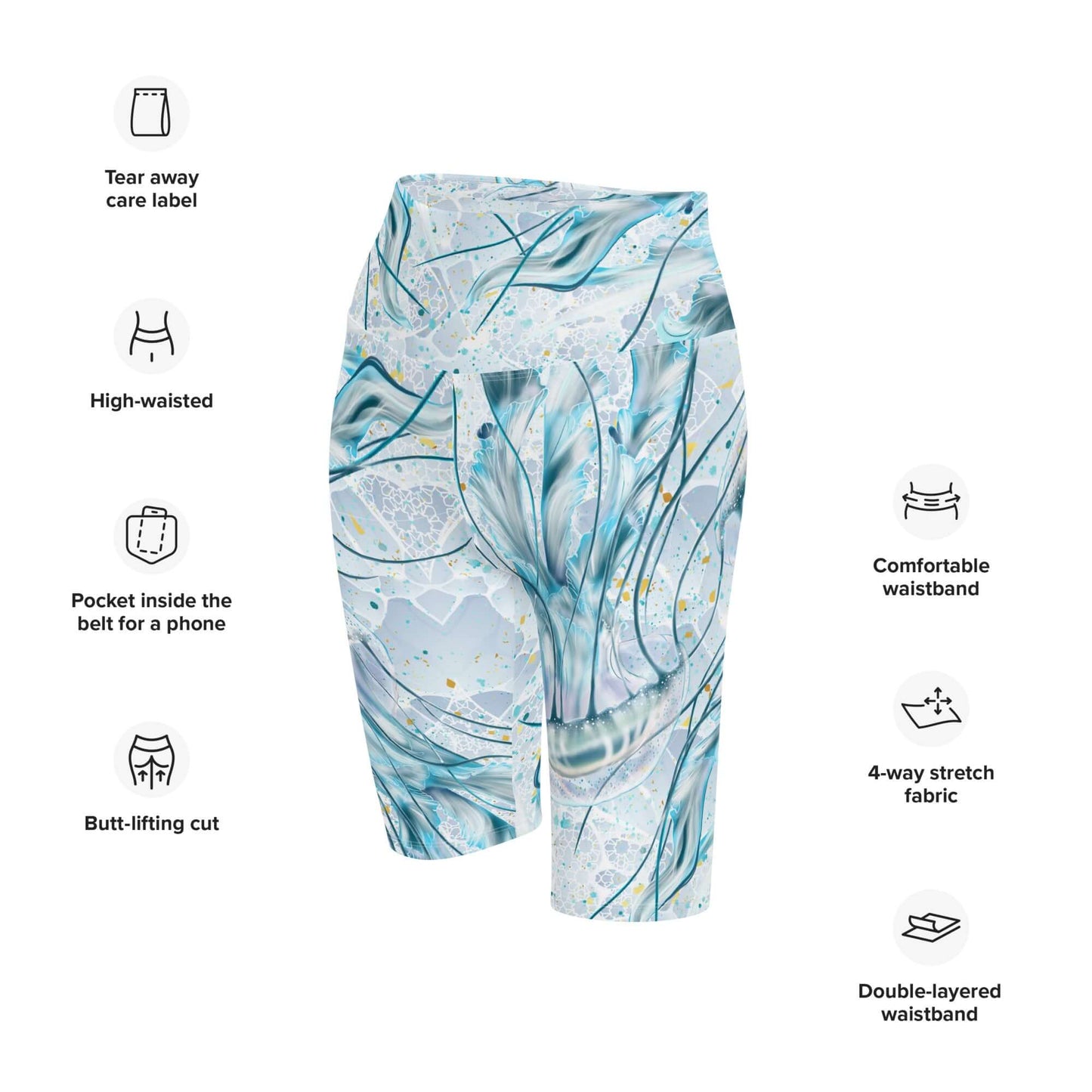 Full-Coverage Dive Shorts: Jellyfish Mist (XS-3XL)