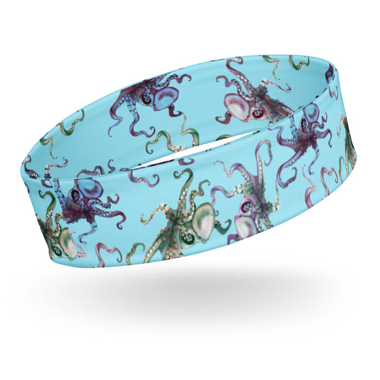 Headband: OCTOPUS SPLATS in Light Blue