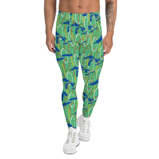 Great Lakes Camo: Men's Leggings