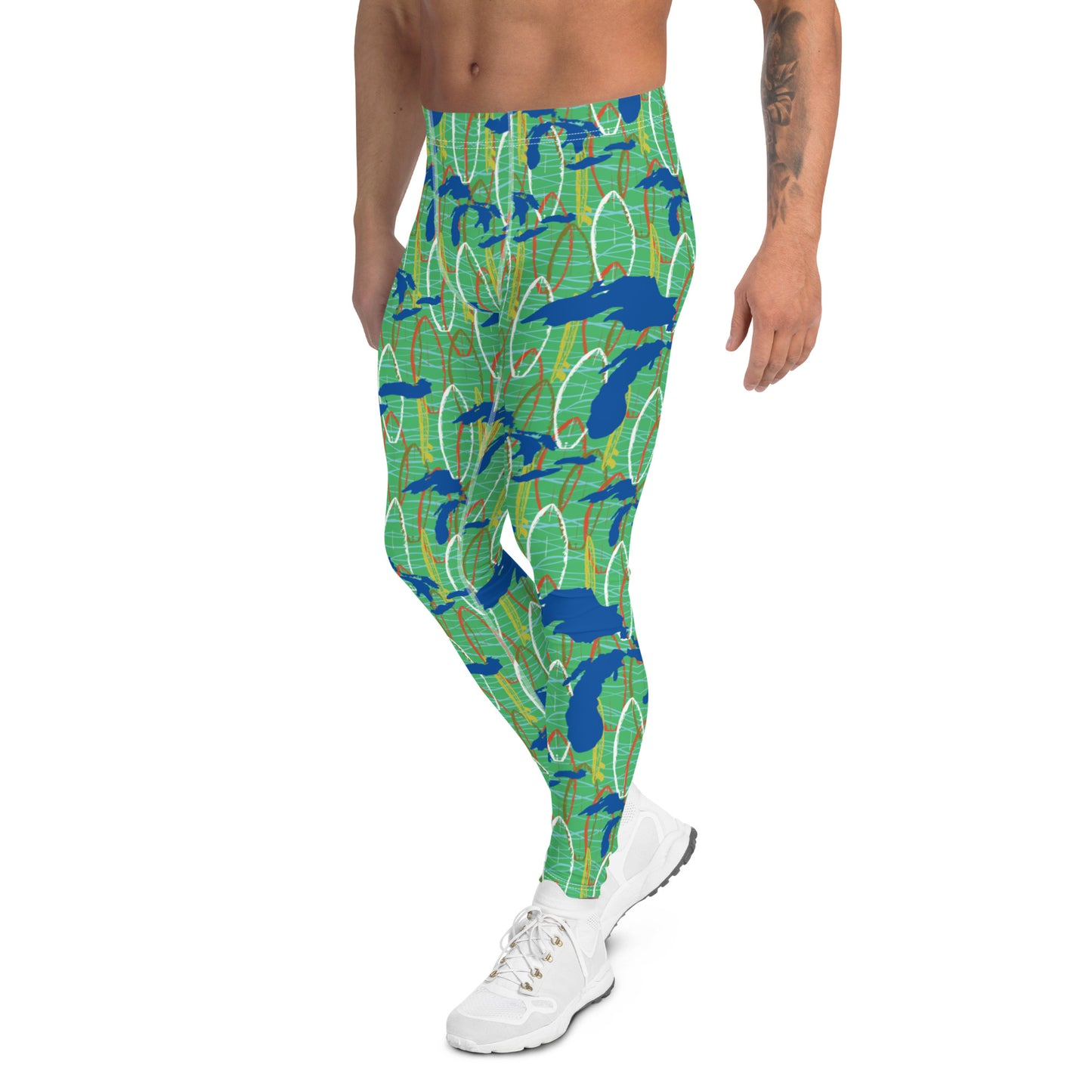 Great Lakes Camo: Men's Leggings