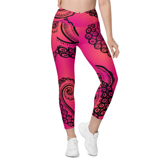 Premium Leggings: Tentacle Twist in Pink Sunset (XXS-6XL)