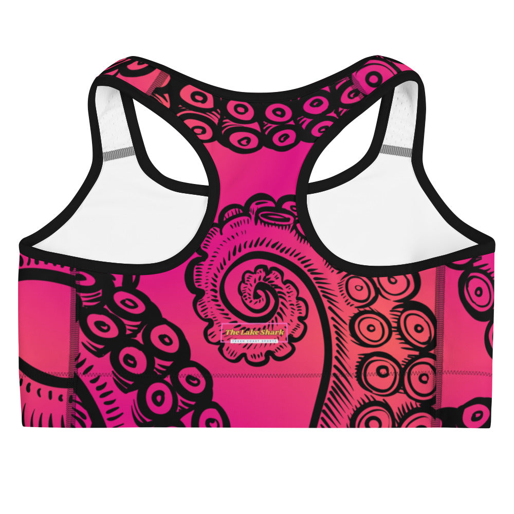 Swim bra: Tentacle Twist in Pink Sunset (XS-2XL)