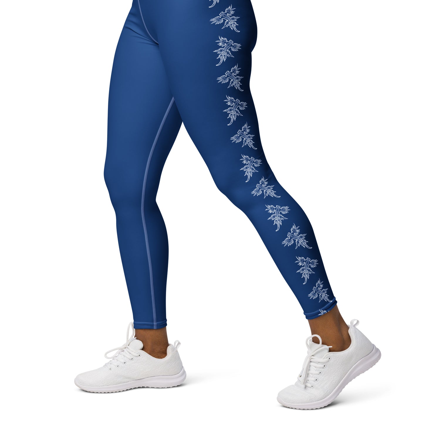 High-Waist Leggings: Blue Dragon Nudibranch (XS-XL)