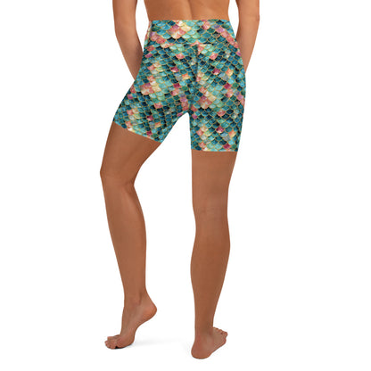 High-Waist Dive Shorts: Mermaid Jewel (XS-XL)