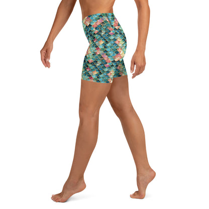 High-Waist Dive Shorts: Mermaid Jewel (XS-XL)