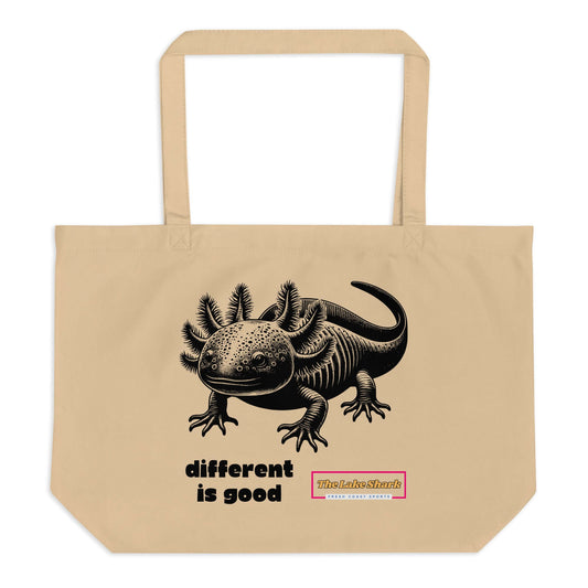 Different is Good Axolotl -Organic Tote Bag