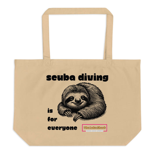 Scuba Diving is for Everyone Sloth -Organic Tote Bag